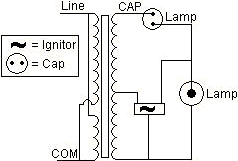 CWI W/Ignitor Ballast Schematic Drawing